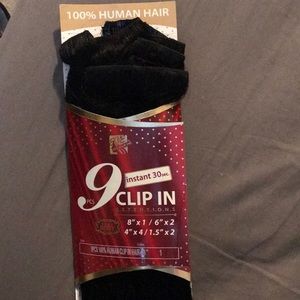 Clip in hair extensions 18” length